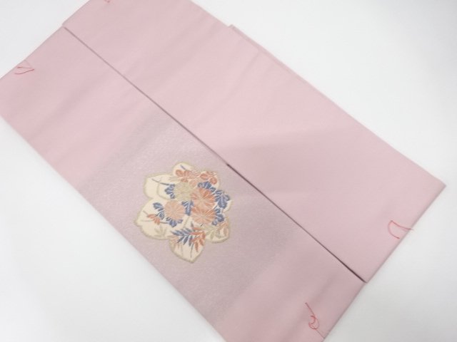  未使用品　草花模様織り出し　名古屋帯